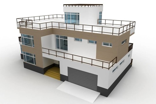 白色3D房子