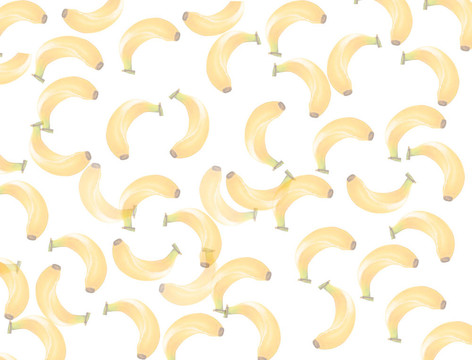 香蕉的白色背景
