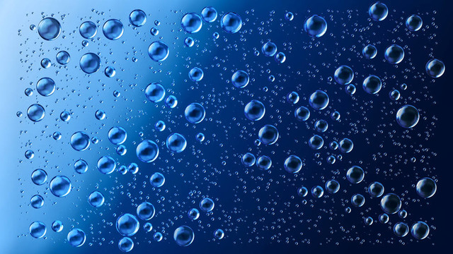 運動藍色水滴在雨中