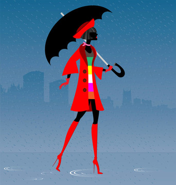 雨中的女孩
