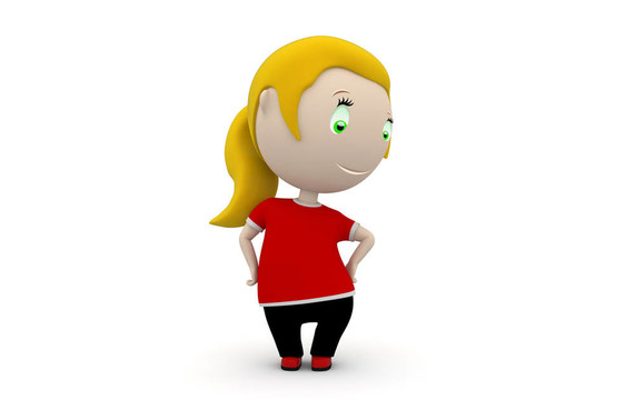 美女!社會的3D人物