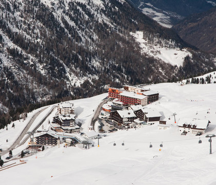 滑雪場hohrgurgl。奧地利