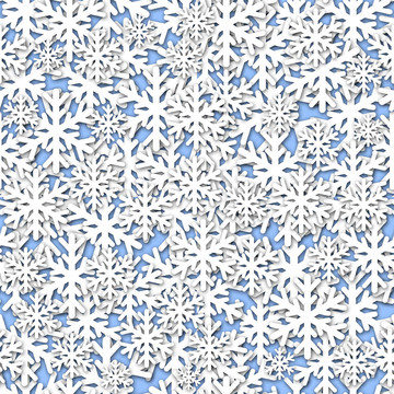 白雪花無縫平鋪藍(lán)色背景