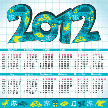 2012日歷