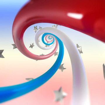 紅藍白條紋的旋轉(zhuǎn)；；