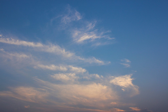 藍(lán)天白云背景 夕陽云