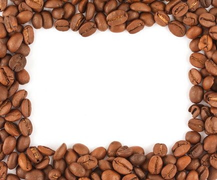 由咖啡豆制成的框架