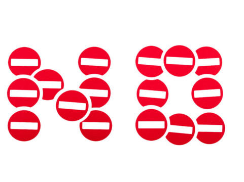 禁止標(biāo)志的字樣