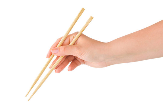 手用筷子