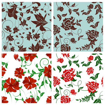 無(wú)縫的花卉圖案