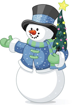 圣誕樹上的雪人