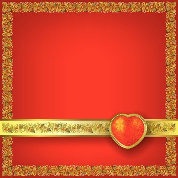 情人節(jié)與紅色的心的問(wèn)候
