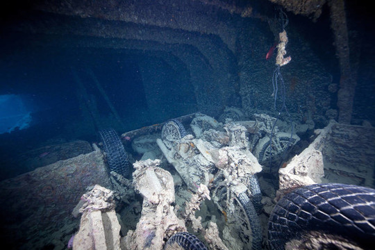 在SS thistlegorm 1貨艙。