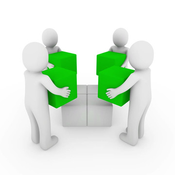 3d peoplecube箱隊(duì)綠白