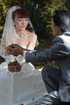 新郎將葉子交給新娘（1）