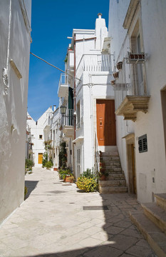 小巷。洛科羅通多。Apulia。