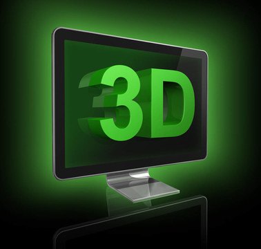 三維電視屏幕3D文本
