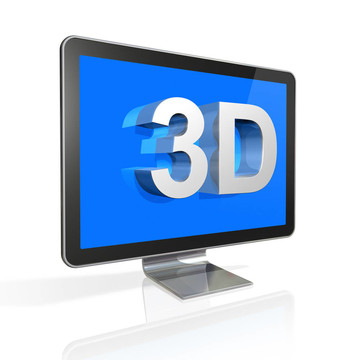 三維電視屏幕3D文本