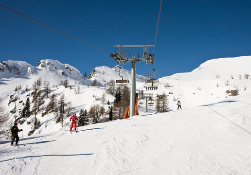 滑雪勝地Madonna di Campiglio。意大利
