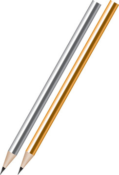 銀和金鉛鉛筆