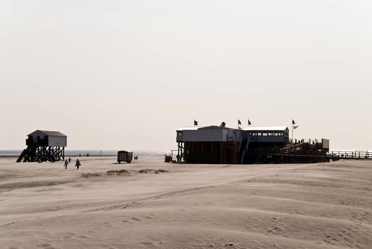 海灘上的St. Peter Ording