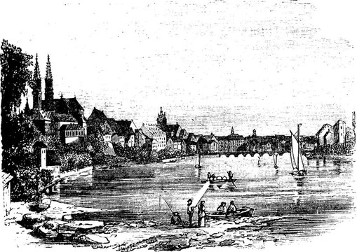 貝爾；Istria；克羅地亞；在1890年代復(fù)古雕刻；