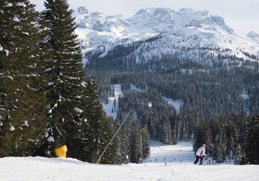 滑雪勝地Madonna di Campiglio。意大利