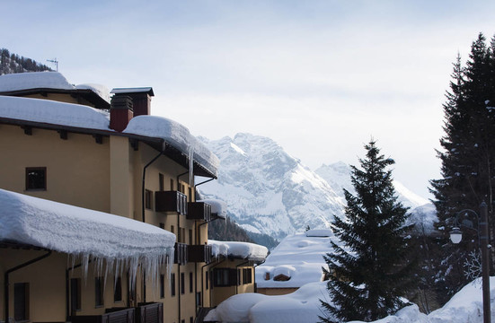 滑雪勝地Madonna di Campiglio。意大利