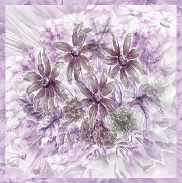 Flowers；水彩畫