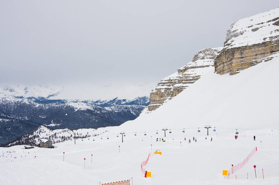 滑雪勝地Madonna di Campiglio。意大利