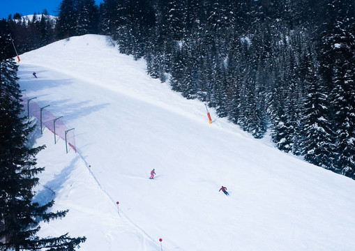 滑雪勝地Madonna di Campiglio。意大利