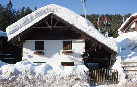 滑雪勝地Madonna di Campiglio。意大利