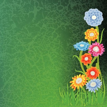 摘要垃圾插圖的花