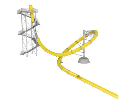 黄色的水滑梯