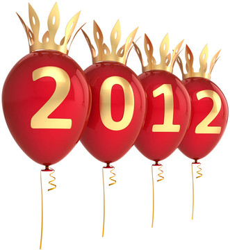 2012新年快樂氣球