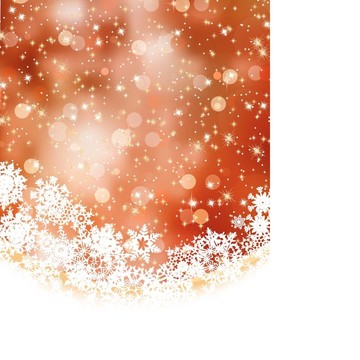 橙色冬季背景與雪花。EPS 8