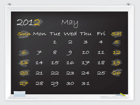 2012日的日歷