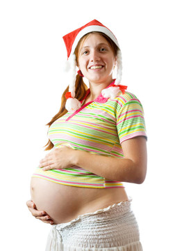 孕婦在圣誕服裝