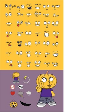 卡通halloween7南瓜的孩子