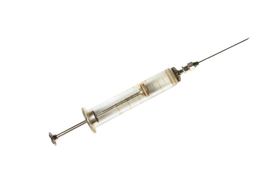 帶針的舊醫(yī)療注射器