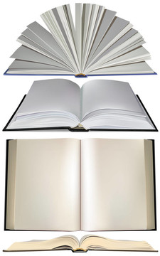 設置打開的書