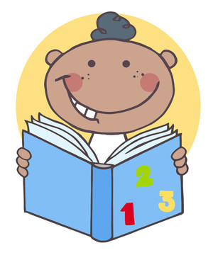 讀一本書的男孩