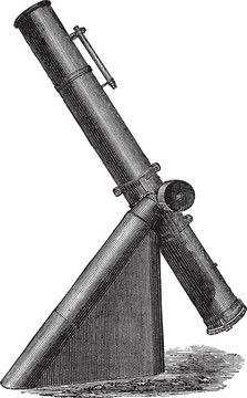 圖4。反射式望遠鏡或反射式。trousset百科全書（1886 - 1891）。