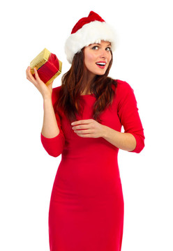 Santa的女人與圣誕禮物