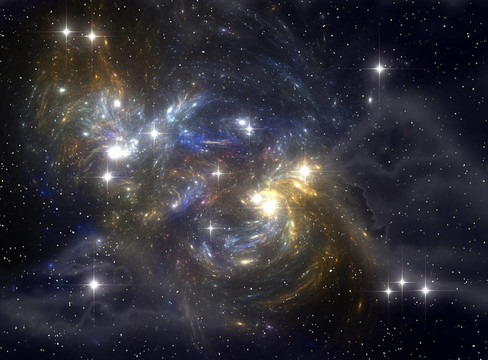七彩太空星星云