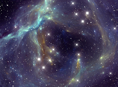 七彩太空星星云
