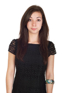 穿著衣服的年輕女人