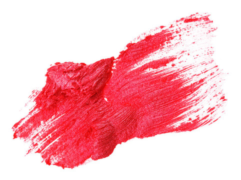 紅色口紅筆畫（樣品）；白色