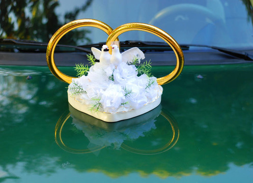 婚禮車的裝飾