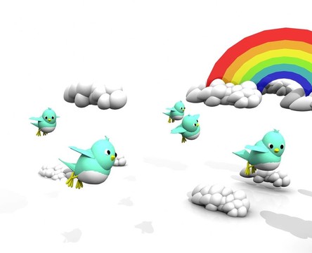 3D推特鳥群